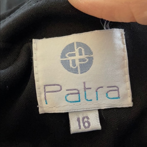 Patra Black V-Neck Soutache Gown Size 16 - Picture 8 of 8